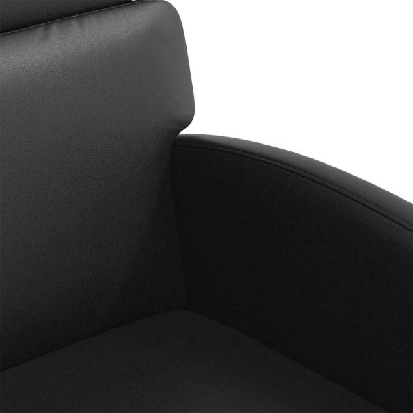 Столове с Колела 2 pcs Черно 58 x 65 x 98 см Изкуствена