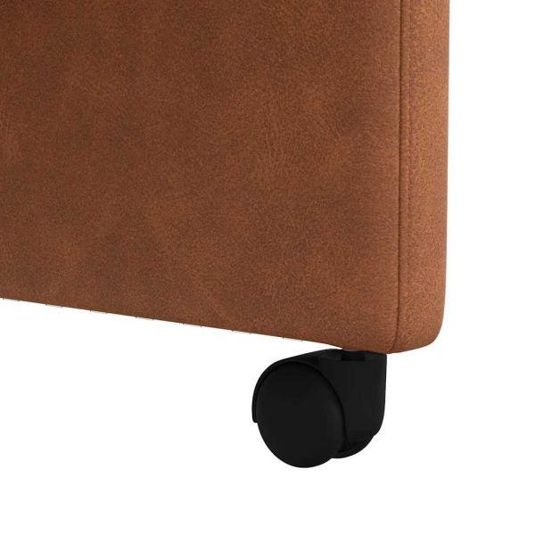 Столове с Колела 2 pcs Кафяво 58 x 67 x 97 см Изкуствена