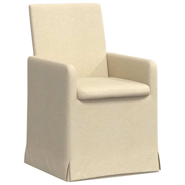 Обедени столове 2 pcs Крем 57 x 67 x 95 см текстил