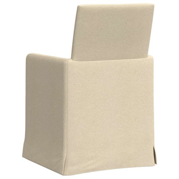 Обедени столове 2 pcs Крем 57 x 67 x 95 см текстил
