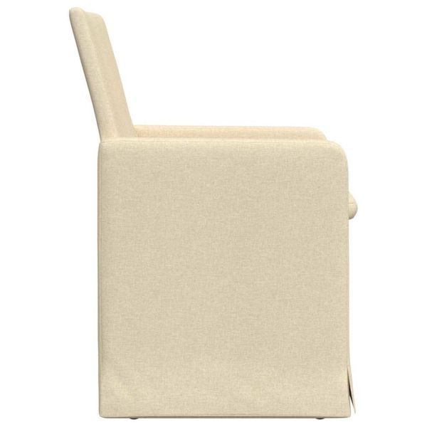 Обедени столове 2 pcs Крем 57 x 67 x 95 см текстил
