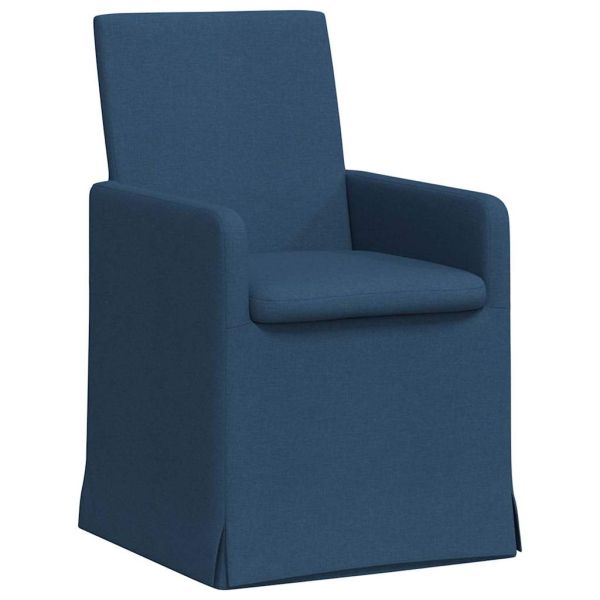 Обедени столове 2 pcs Синьо 57 x 67 x 95 см текстил