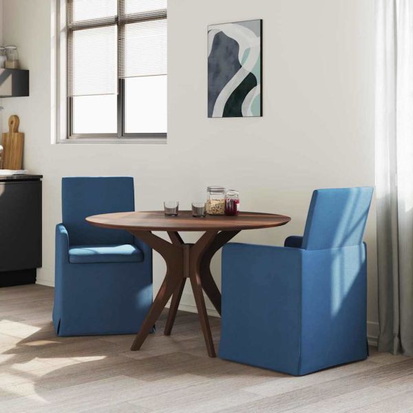 Обедени столове 2 pcs Синьо 57 x 67 x 95 см текстил