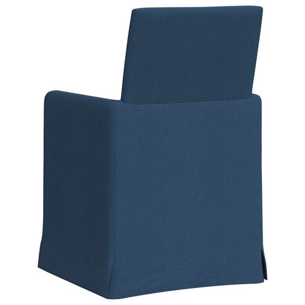 Обедени столове 2 pcs Синьо 57 x 67 x 95 см текстил