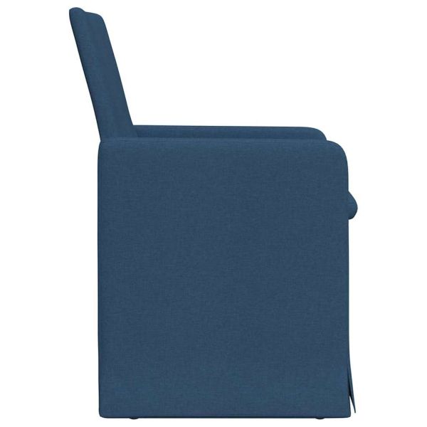 Обедени столове 2 pcs Синьо 57 x 67 x 95 см текстил