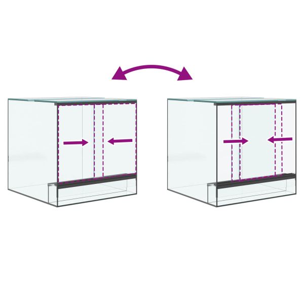 Терариум със съхранение Прозрачен 30 x 30 x 30 cm Стъкло