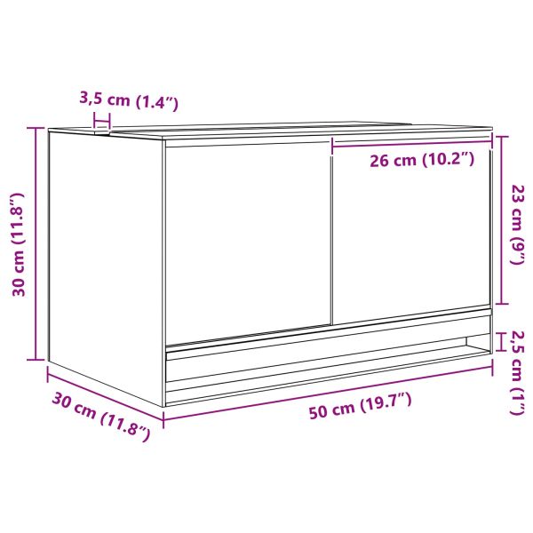 Терариум със съхранение Прозрачен 50 x 30 x 30 см Стъкло