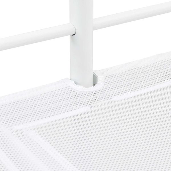 Легло на двуетажно легло за деца Бял и черен 100 x 200 cm Метал