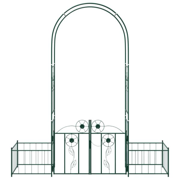 Градинска арка с заключване Зелен 203 x 50 x 218 см