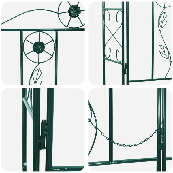 Градинска арка Едноцветен Зелен 115 x 37 x 226 см