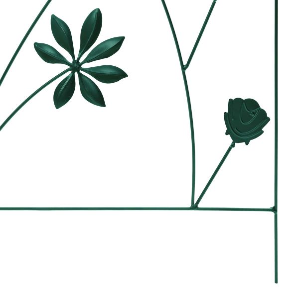 Градска ограда 3 pcs Зелен 112 x 39,5 см Стомана