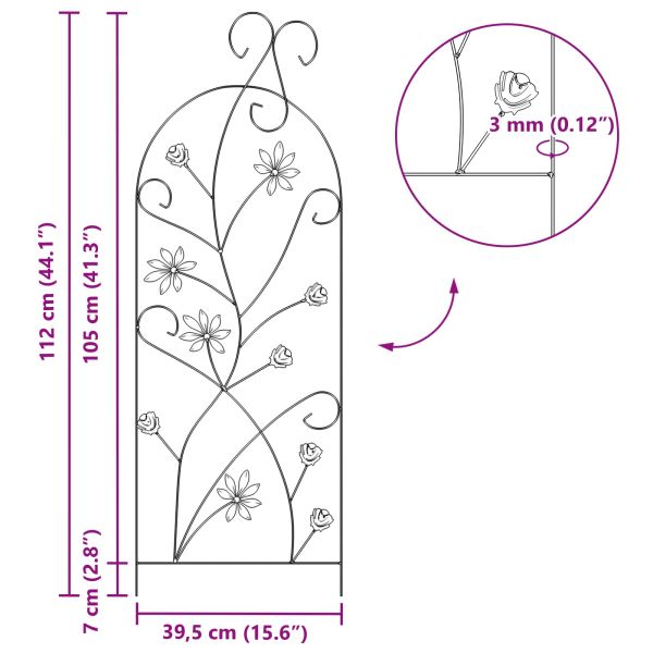 Градска ограда 3 pcs Зелен 112 x 39,5 см Стомана