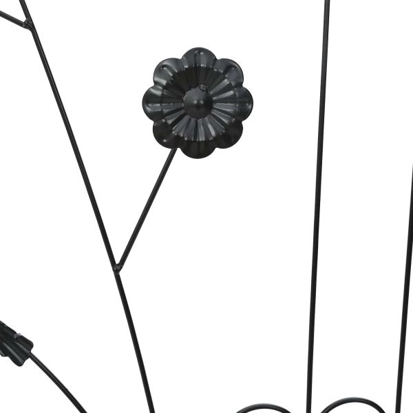 Градска ограда 3 pcs Черно 110 x 40 cm Стомана