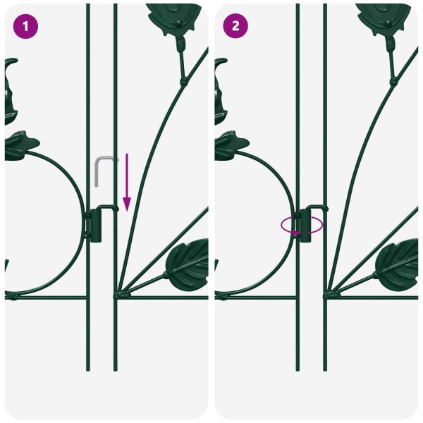 Градска ограда Решетка Зелен 307 x 54,5 x 0,3 см