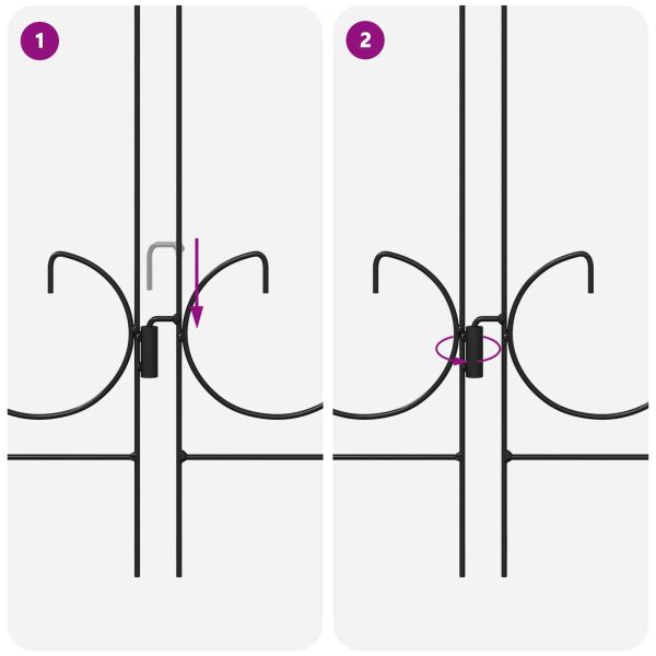Градска ограда Решетка Черно 305,5 x 55,5 x 0,3 см