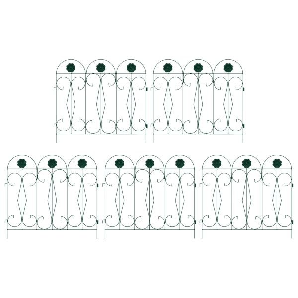 Градска ограда Решетка Зелен 305,5 x 55,5 x 0,3 см