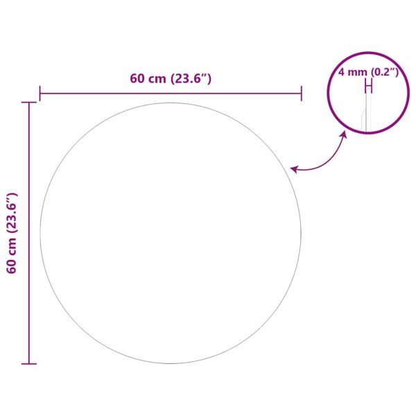 Стенни огледала Кръгла Ø 60 cm закалено стъкло