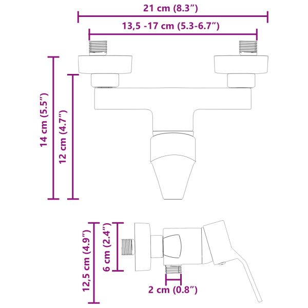 Смесител за душ Хром G 1 / 2 инча Месинг