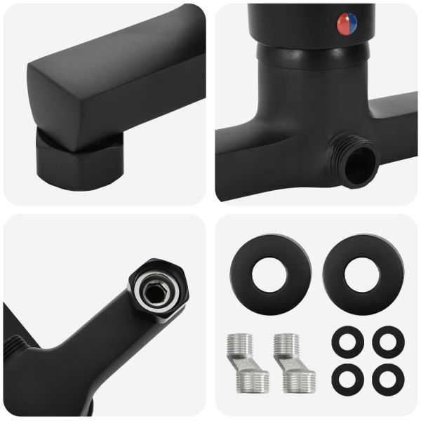 Смесител за душ Черно G 1 / 2 инча Месинг