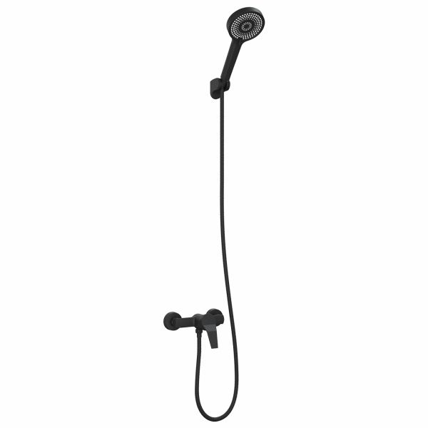 Комплект душова глава Черен G 1 / 2 инча Месинг