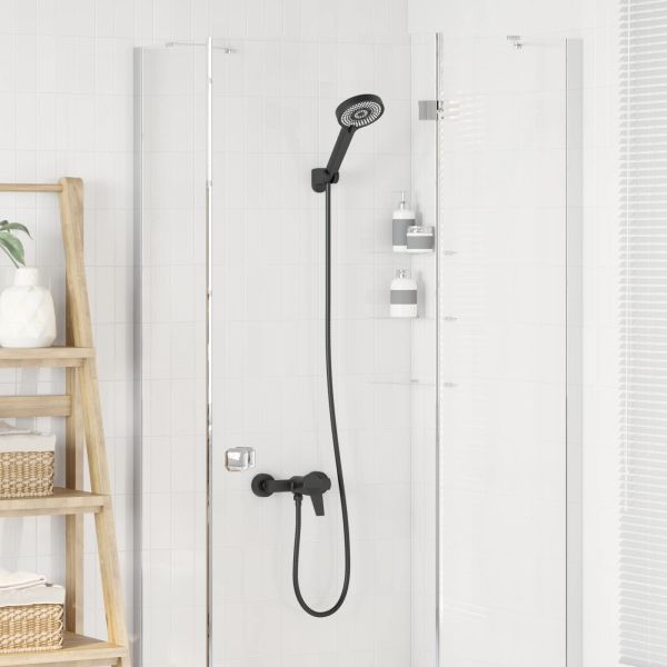 Комплект душова глава Черен G 1 / 2 инча Месинг