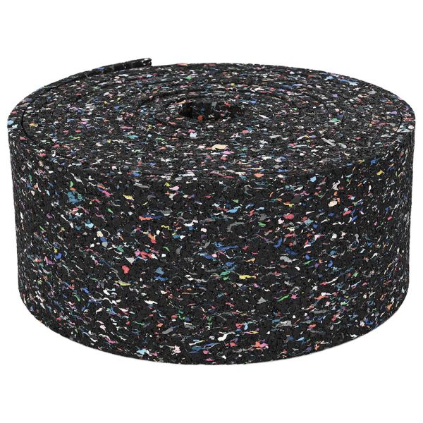 Ролка с гранулат от каучук Черен 1000 x 10 x 0,6 см Каучук