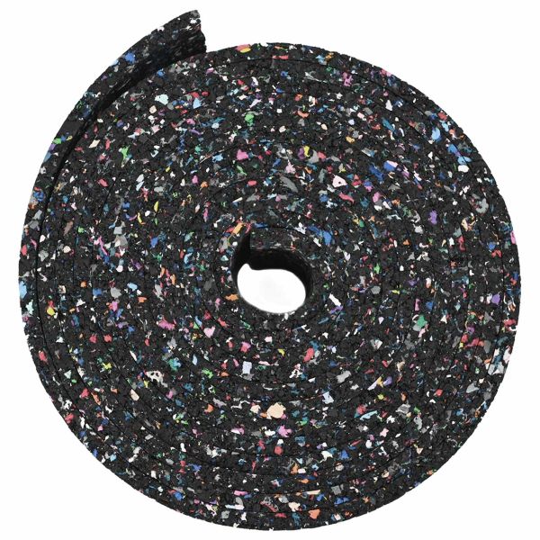 Ролка с гранулат от каучук Черен 1000 x 10 x 0,6 см Каучук