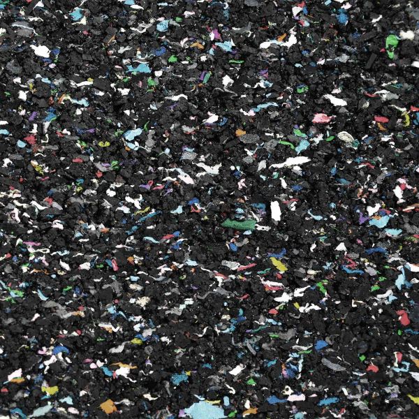 Ролка с гранулат от каучук Черен 1000 x 10 x 1 см Каучук