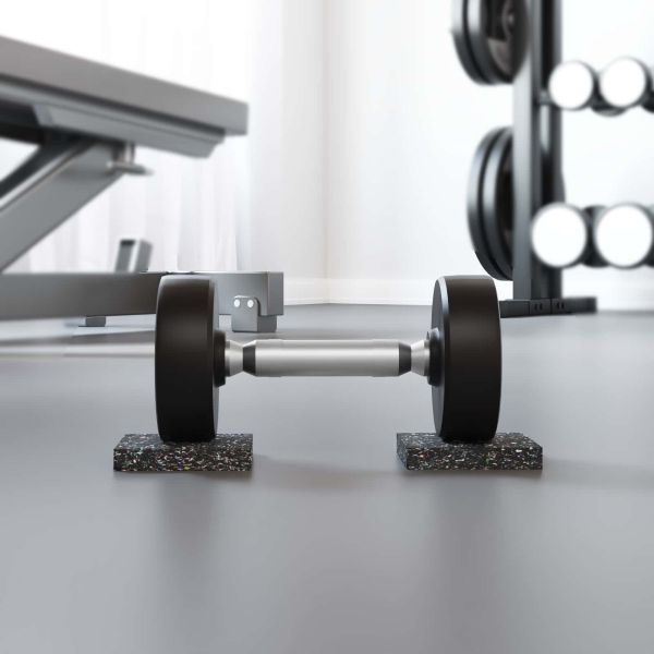 Ролка с гранулат от каучук Черен 200 x 12 x 1 см Каучук