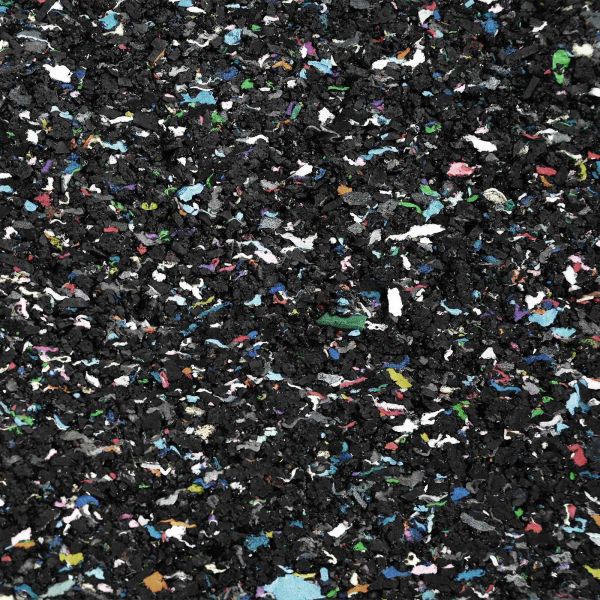 Ролка с гранулат от каучук Черен 1000 x 12 x 1 см Каучук