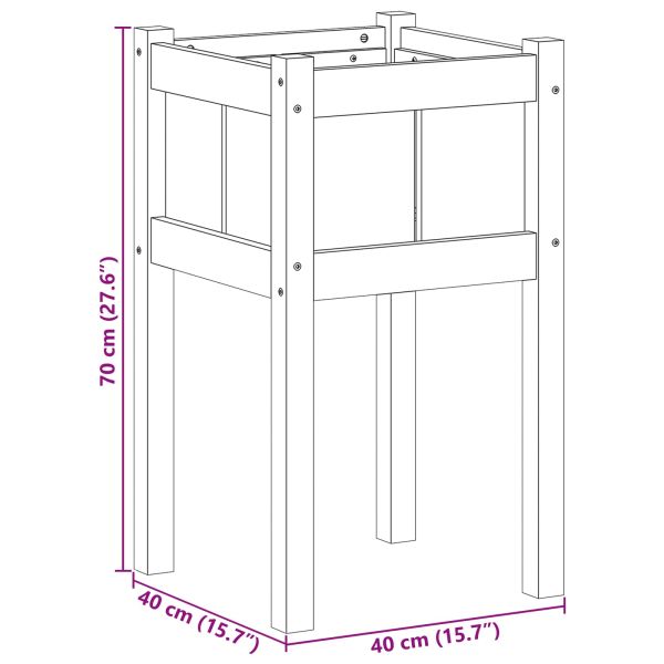 Градинска саксия Природа 40 x 40 x 70 см Солидно борово дърво