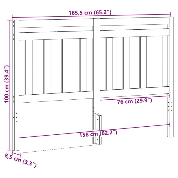 Облегалка за глава Кафяво с восъчно покритие 165,5 x 100 cm