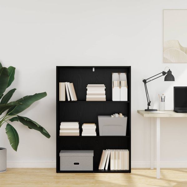Рафт за книги Черния дъб 80 x 30 x 114 см Инженерно дърво