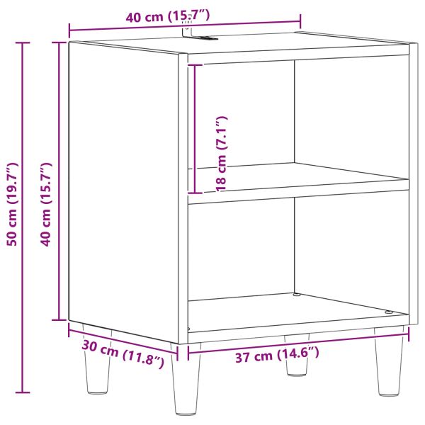 Шкаф за легло 2 pcs Черния дъб 40 x 30 x 50 cm Инженерно дърво