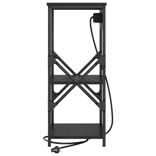 Нощен шкаф 2 pcs Черния дъб 41 x 31 x 76 см Инженерно дърво