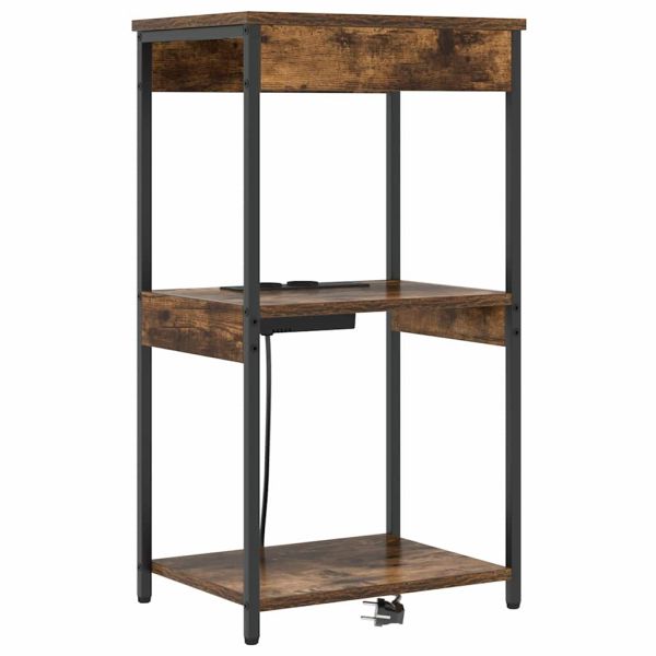 Нощен шкаф с рафт Димян дъб 41 x 31 x 76 см Инженерно дърво