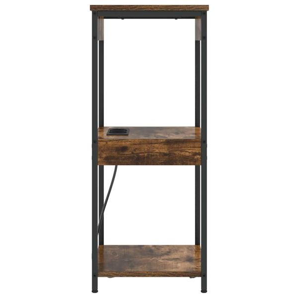 Нощен шкаф с рафт Димян дъб 41 x 31 x 76 см Инженерно дърво