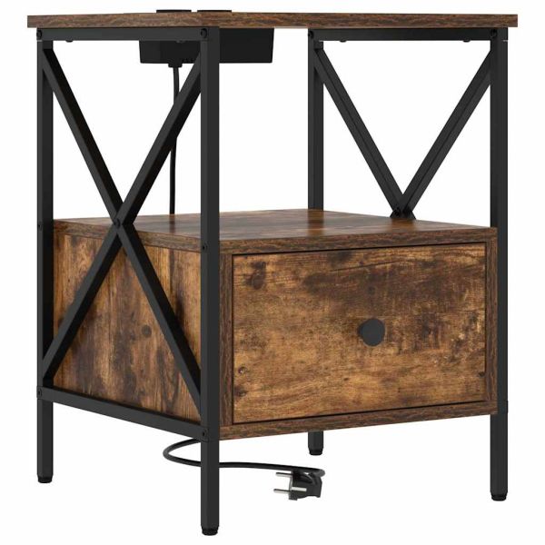 Нощен шкаф Димян дъб 41,5 x 40,5 x 55 см Инженерно дърво