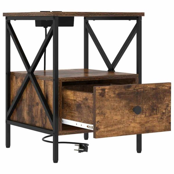 Нощен шкаф Димян дъб 41,5 x 40,5 x 55 см Инженерно дърво