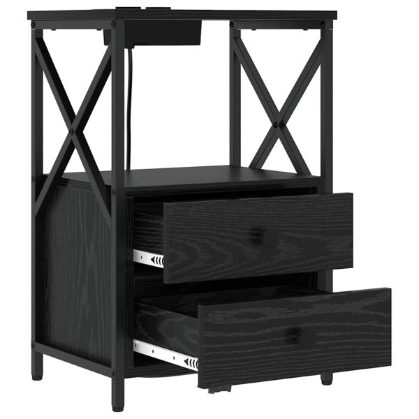 Нощен шкаф Черния дъб 40 x 31 x 60 см Инженерно дърво