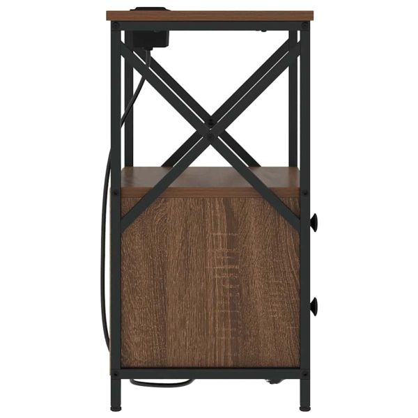 Нощен шкаф с чекмедже Кафяв дъб 40 x 31 x 60 см Инженерно дърво