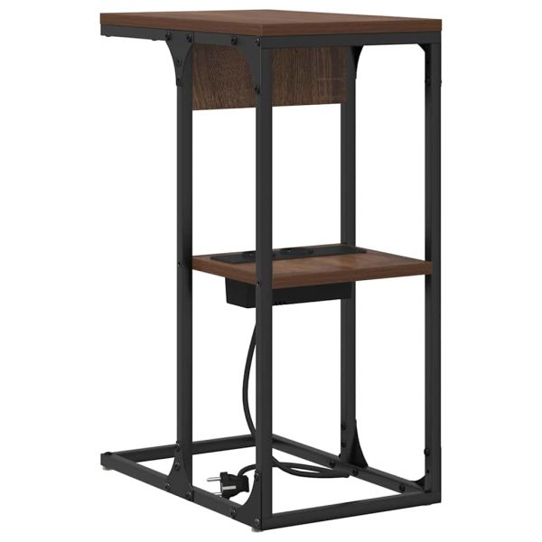 Нощен шкаф Кафяв дъб 41,5 x 26 x 60,5 см Инженерно дърво