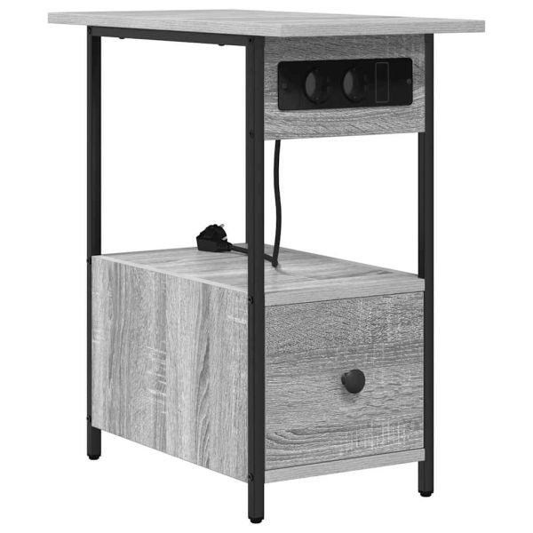 Нощен шкаф Сив Сонома 60 x 30 x 61 см Инженерно дърво