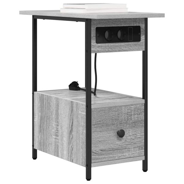 Нощен шкаф Сив Сонома 60 x 30 x 61 см Инженерно дърво