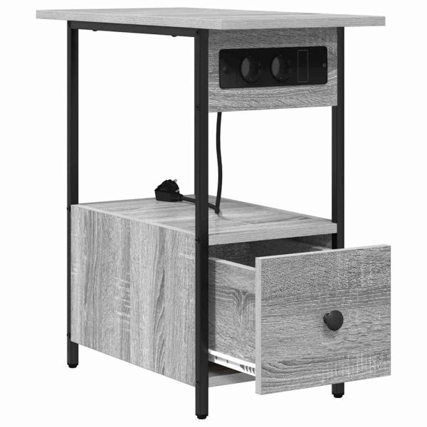 Нощен шкаф Сив Сонома 60 x 30 x 61 см Инженерно дърво