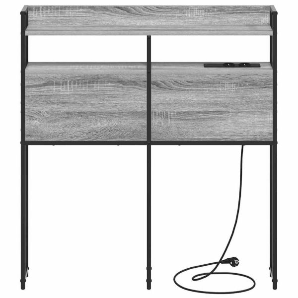 Табла за съхранение с рафт Сив сонома 80 cm Инженерно дърво