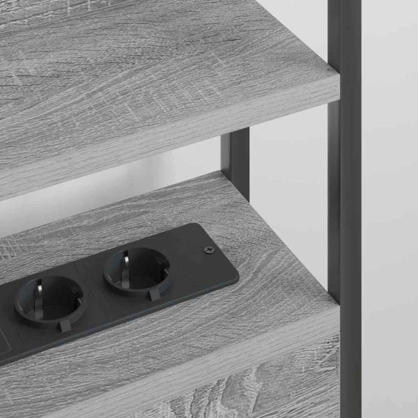 Табла за съхранение с рафт Сив сонома 80 cm Инженерно дърво