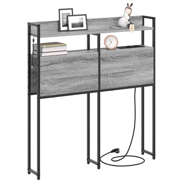 Табла за съхранение с рафт Сив сонома 100 cm Инженерно дърво