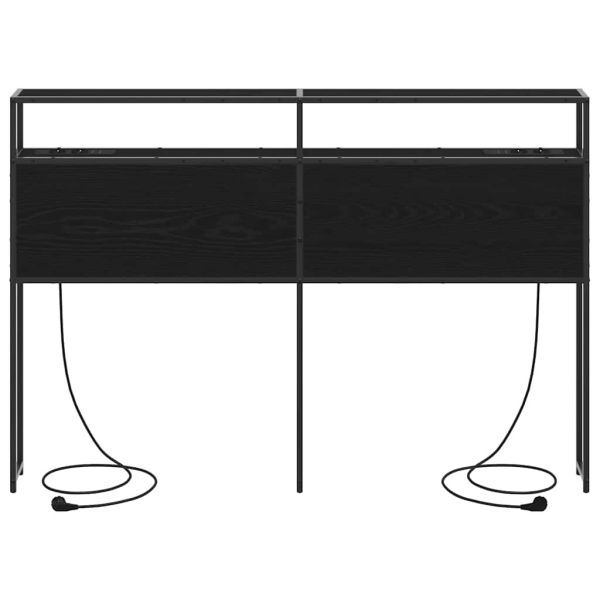 Табла за съхранение с рафт Черен дъб 160 cm Инженерно дърво