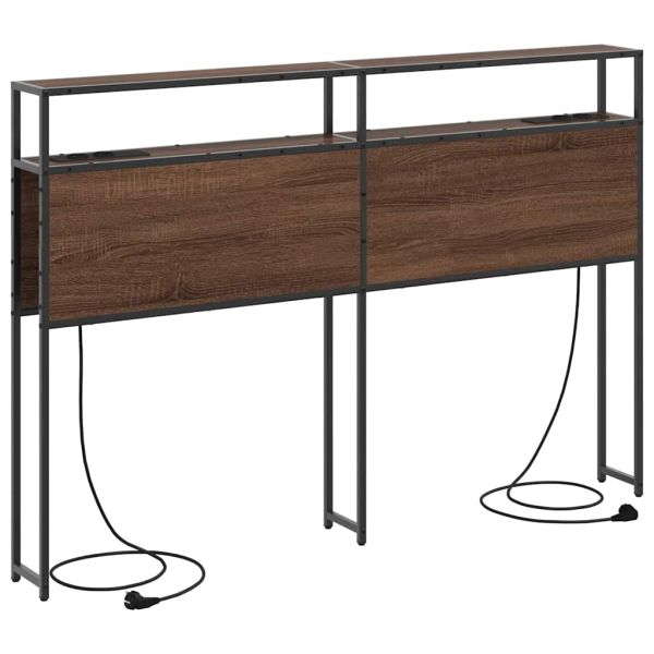 Табла за съхранение с рафт Кафяв дъб 160 cm Инженерно дърво